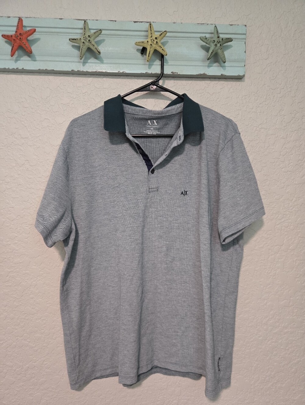 Armani Exchange Mens Green Polo